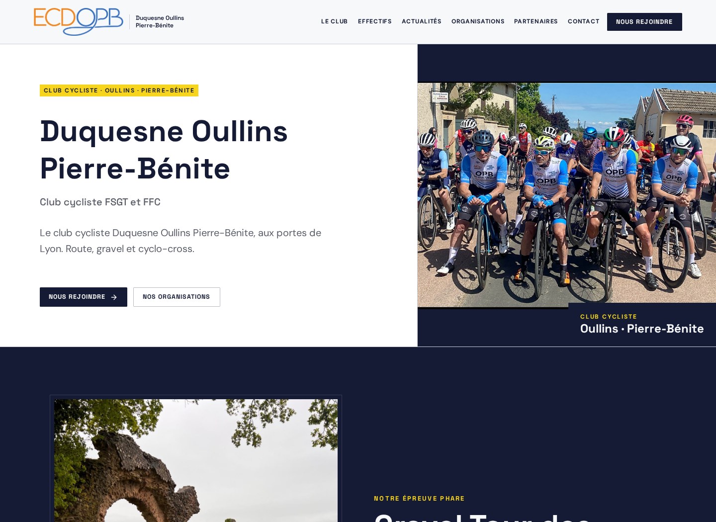 Site internet de Duquesne Oullins Pierre-Bénite, club cycliste près de Lyon, créé par Slowb