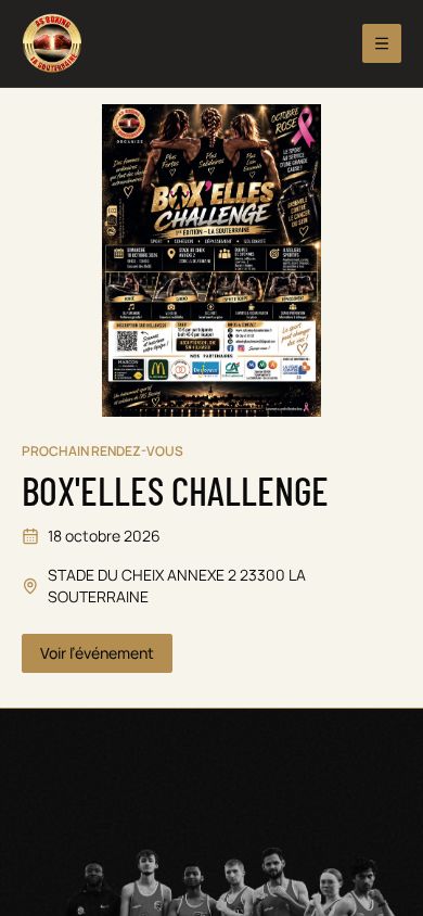 Site internet de l’AS Boxing La Souterraine créé par Slowb